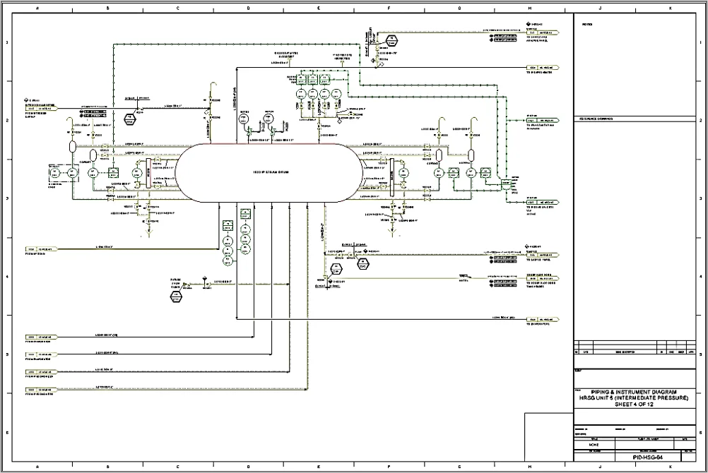 Schemat z programu Octave P&ID